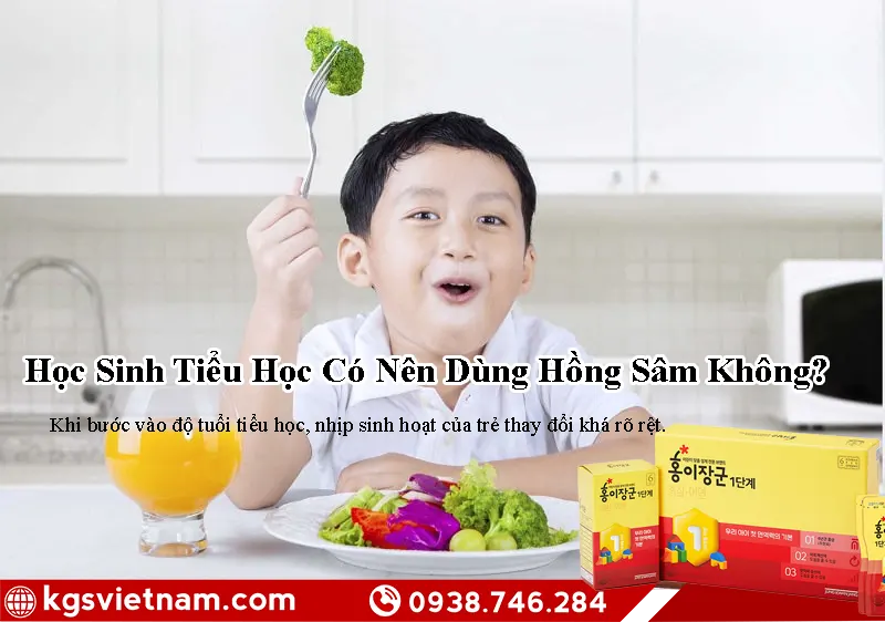 Học sinh tiểu học có nên dùng hồng sâm không?