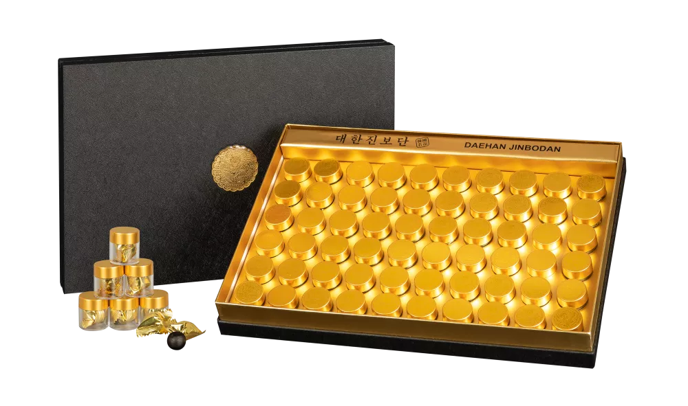 Hình Ảnh Chi Tiết  An Cung Chính Phủ Hàn Quốc Rồng Vàng Daehan Jinbodan 3,75g x 60 Viên