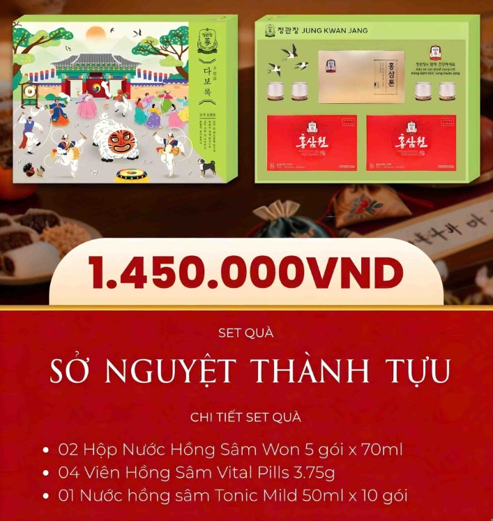 set quà tết sở nguyện thành tựu