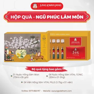 Hộp Quà Tặng Hồng Sâm Cao Cấp KGC NGŨ PHÚC LÂM MÔN