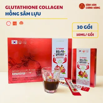 Nước hồng sâm Collagen Lựu Glutathione 10ml x 30 gói