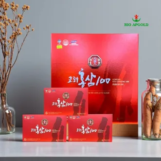 Nước hồng sâm nguyên chất không đường Bio Apgold 70ml x 30 gói