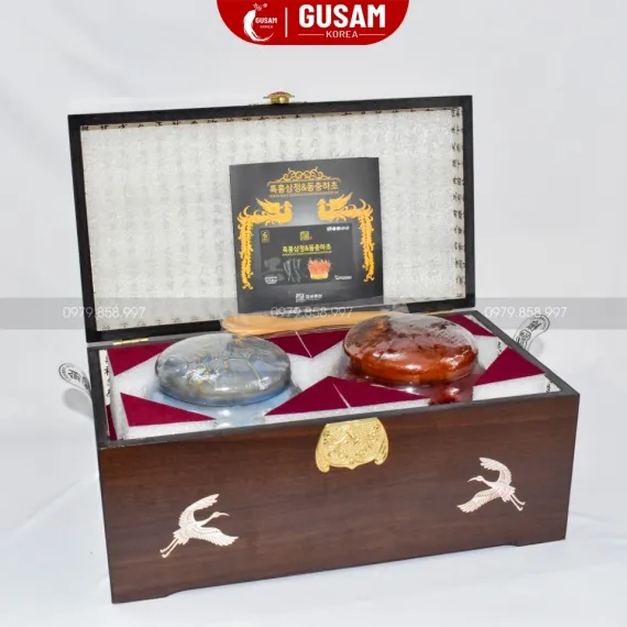 Cao Hắc Sâm Đông Trùng Hạ Thảo Achimmadang Hàn Quốc Hộp 2 Hũ 500g x 2 Hũ