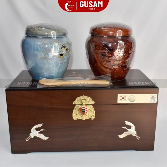 Cao Hắc Sâm Đông Trùng Hạ Thảo Achimmadang Hàn Quốc Hộp 2 Hũ 500g x 2 Hũ