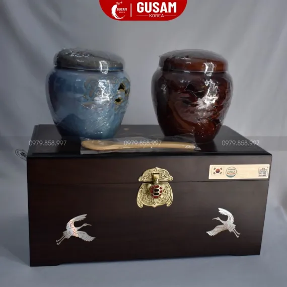 Cao Hắc Sâm Đông Trùng Hạ Thảo Achimmadang Hàn Quốc Hộp 2 Hũ 500g x 2 Hũ