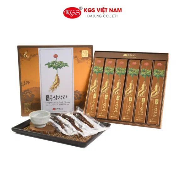 Hắc Sâm Củ Tẩm Mật Ong KGS 6 Củ 210g