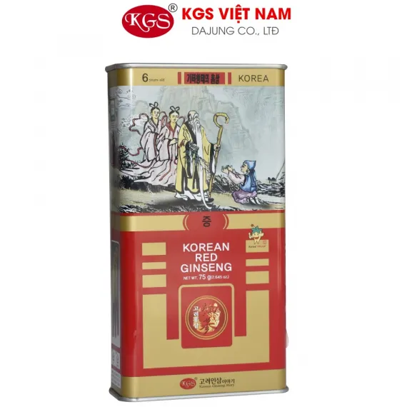 Hồng Sâm Củ Khô KGS 75g Củ Trung ( 6 - 8 củ)