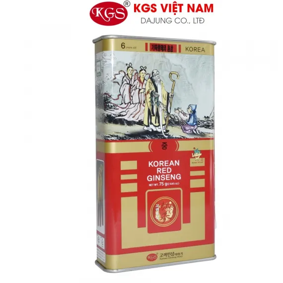 Hồng Sâm Củ Khô KGS 75g Củ Trung ( 6 - 8 củ)