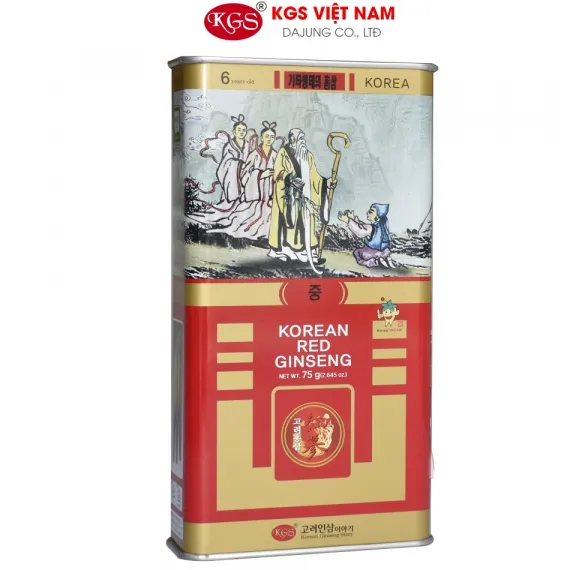 Hồng Sâm Củ Khô KGS 75g Củ Trung ( 6 - 8 củ)