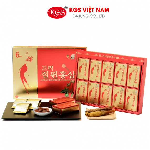 Hồng sâm lát tẩm mật ong KGS Hàn Quốc 20g x 10 gói
