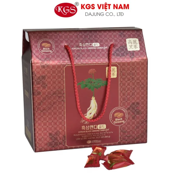 Kẹo Hắc Sâm KGS Hộp Giấy 1Kg