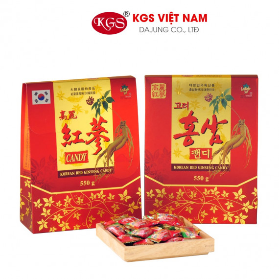 Kẹo hồng sâm túi xách KGS Hàn Quốc 550g