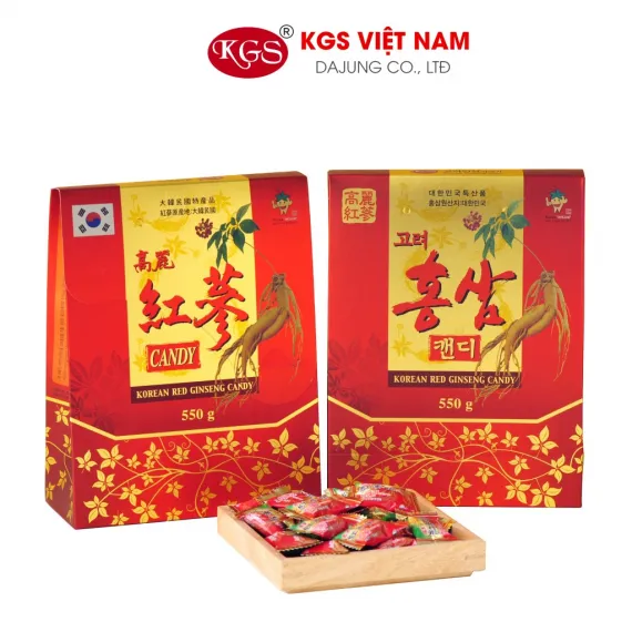 Kẹo hồng sâm túi xách KGS Hàn Quốc 550g Kẹo hồng sâm túi xách KGS Hàn Quốc 550g