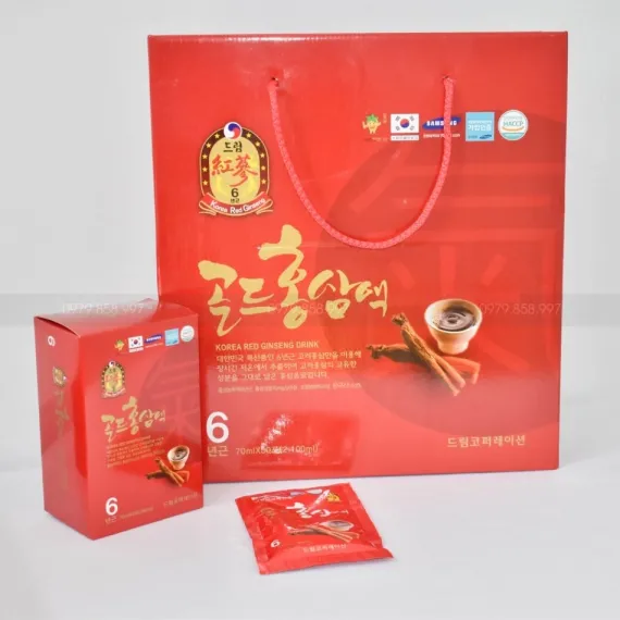 Nước Hồng Sâm Chén Dream Hàn Quốc Hộp 70 ml x 30 Gói Nước Hồng Sâm Chén Dream Hàn Quốc Hộp 70 ml x 30 Gói
