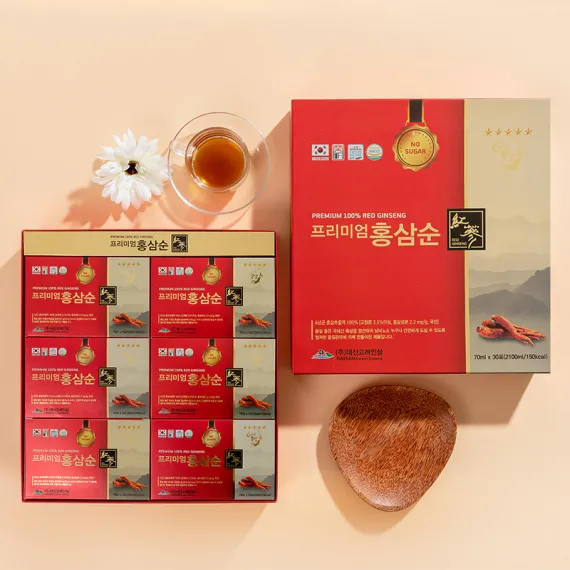 Nước Hồng Sâm Không Đường Deasan Hộp 30 Gói x 70ml