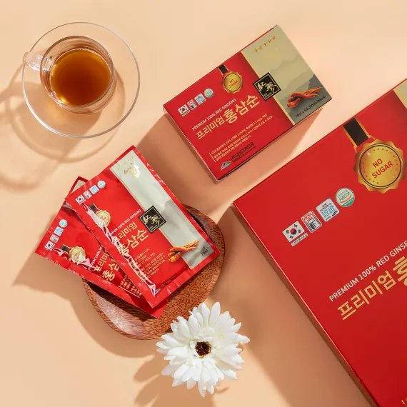 Nước Hồng Sâm Không Đường Deasan Hộp 30 Gói x 70ml