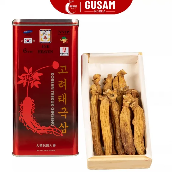 Thiên Sâm Chính Phủ Hàn Quốc Củ Khô VVIP 300g 10 củ