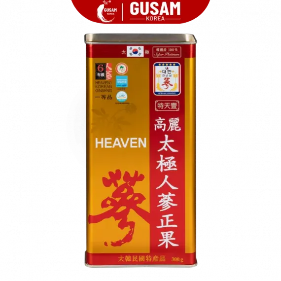 Thiên Sâm Chính Phủ Tẩm Mật Ong VVIP 300g 6 Củ