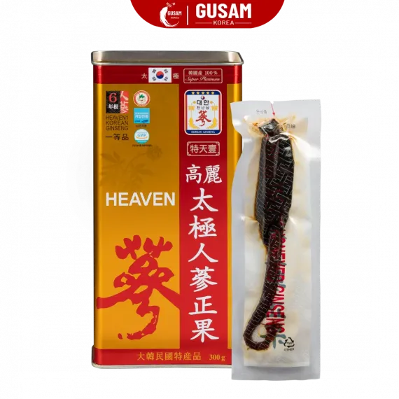 Thiên Sâm Chính Phủ Tẩm Mật Ong VVIP 300g 6 Củ