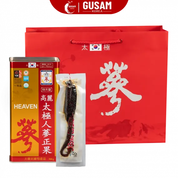 Thiên Sâm Chính Phủ Tẩm Mật Ong VVIP 300g 6 Củ