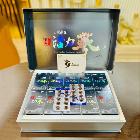 Viên Thiên Sâm Trứng Cá Tầm Hwang Sam Chun Hwallyeoksam Capsule 550mg x 720 Viên Viên Thiên Sâm Trứng Cá Tầm Hwang Sam Chun Hwallyeoksam Capsule 550mg x 720 Viên