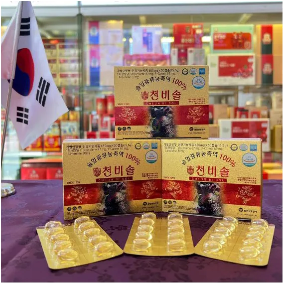 Tinh Dầu Thông Đỏ Cheon Bi Sol Hàn Quốc 450mg x 180 Viên Tinh Dầu Thông Đỏ Cheon Bi Sol Hàn Quốc 450mg x 180 Viên