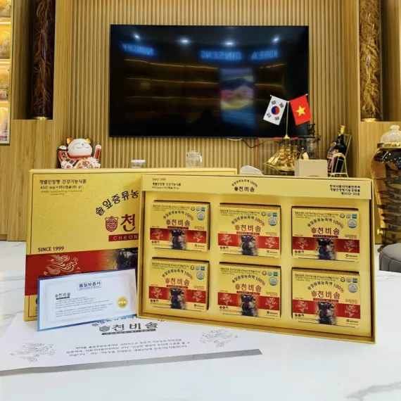 Tinh Dầu Thông Đỏ Cheon Bi Sol Hàn Quốc 450mg x 180 Viên Tinh Dầu Thông Đỏ Cheon Bi Sol Hàn Quốc 450mg x 180 Viên