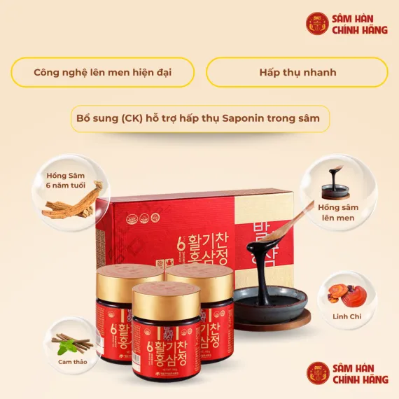 Cao hồng sâm lên men Daedong 100g x 3 lọ