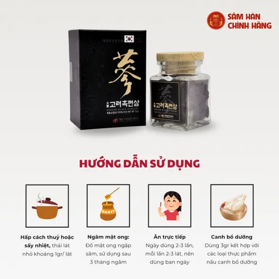 Hắc sâm khô cắt lát 75g Hắc sâm khô cắt lát 75g