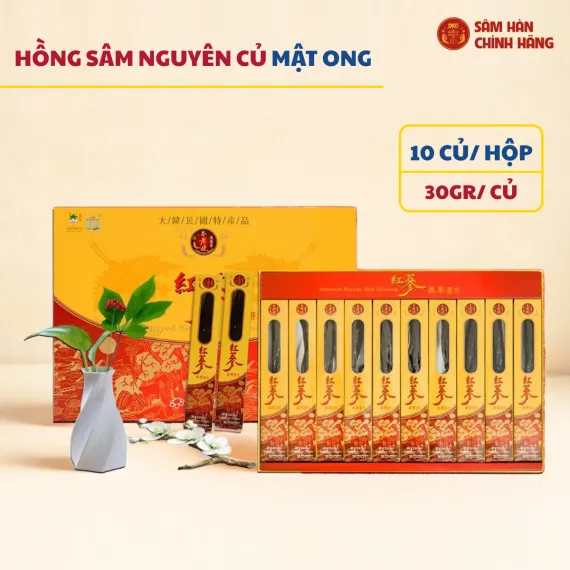 Hồng sâm củ tẩm mật ong Daedong 30g x 10 củ
