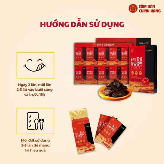 Hồng sâm lát tẩm mật ong Daedong 20g x 10 gói