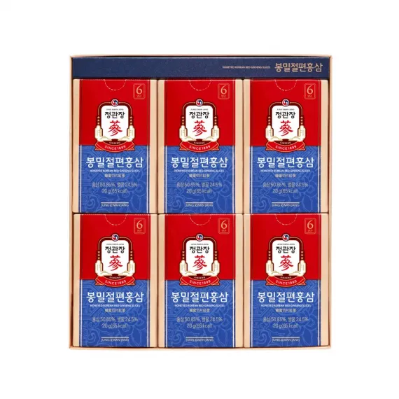 Hồng Sâm Lát Tẩm Mật Ong KGC Jung Kwan Jang 20g X 12 Gói