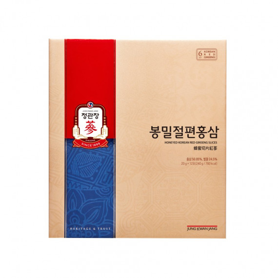 Hồng Sâm Lát Tẩm Mật Ong KGC Jung Kwan Jang 20g X 12 Gói