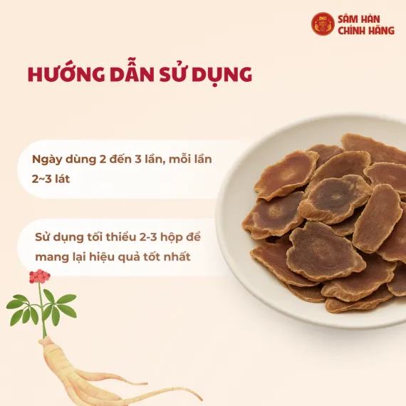 Hồng sâm khô cắt lát Daedong 20g x 10 hộp