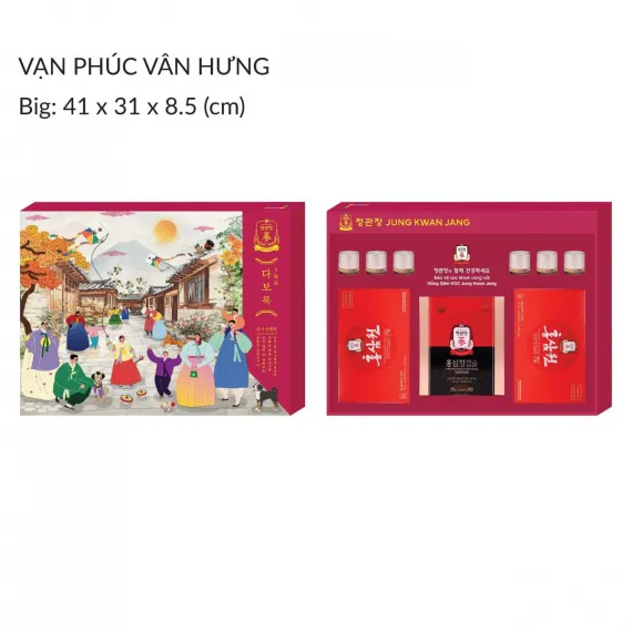 Hộp quà tặng hồng sâm KGC Jung Kwan Jang Vạn Phúc Vân Hưng