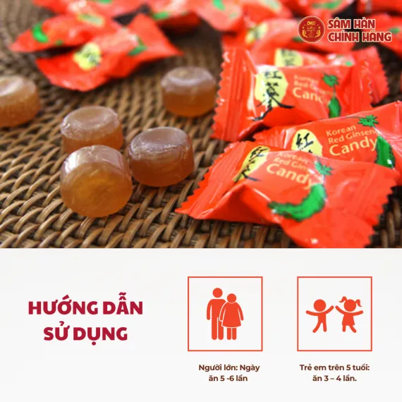 Kẹo hồng sâm có đường Daedong 250g