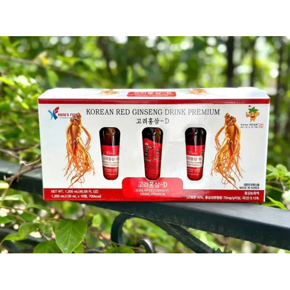Nước hồng sâm có củ Kang's Food 120ml x 10 chai