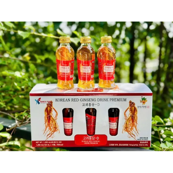 Nước hồng sâm có củ Kang's Food 120ml x 10 chai