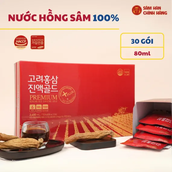 Nước hồng sâm Gold Daedong 80ml x 30 gói Nước hồng sâm Gold Daedong 80ml x 30 gói