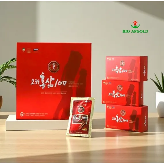 Nước hồng sâm nguyên chất không đường Bio Apgold 70ml x 30 gói