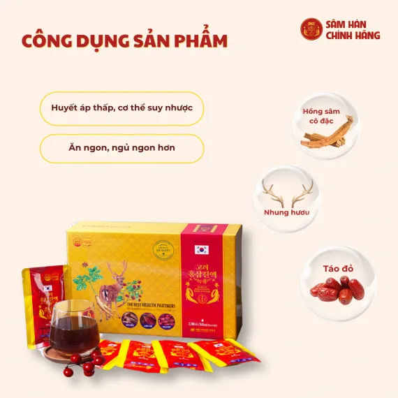Nước hồng sâm nhung hươu Daedong 70ml x 30 gói