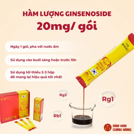 Nước hồng sâm Daedong Stick Premium 10ml x 30 gói Nước hồng sâm Daedong Stick Premium 10ml x 30 gói