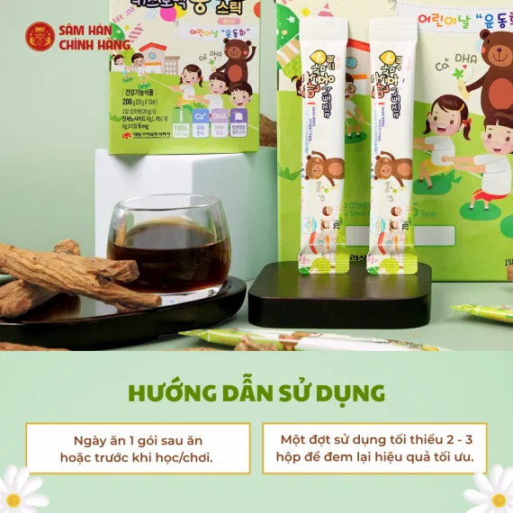 Nước hồng sâm trẻ em DaeDong Tonic Jelly từ 2 - 5 tuổi 20g x 30 gói
