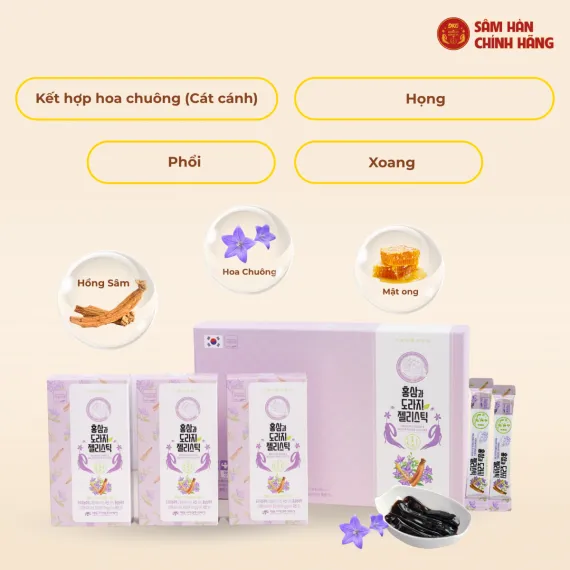 Thạch hồng sâm hoa chuông Daedong 20g x 30 gói