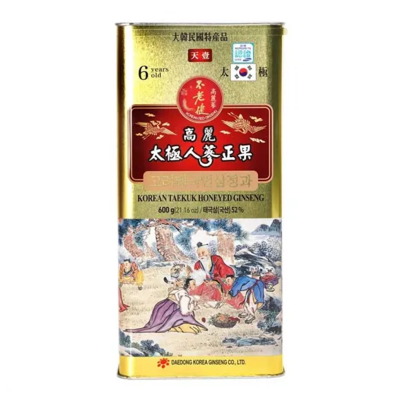 Thái Cực Sâm Tẩm Mật Ong Daedong 600g Thái Cực Sâm Tẩm Mật Ong Daedong 600g