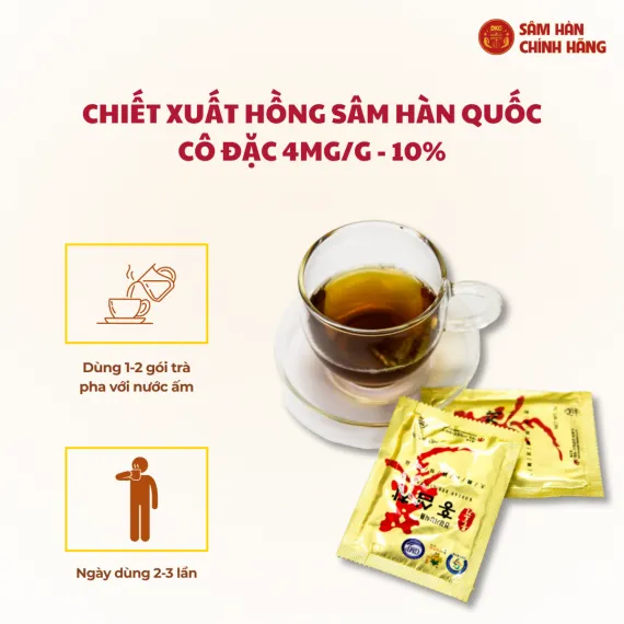 Trà hồng sâm Daedong 3g x 100 gói Trà hồng sâm Daedong 3g x 100 gói