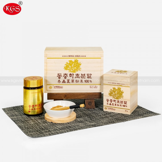 Bột Đông Trùng Hạ Thảo KGS Hàn Quốc 90g x 2 lọ