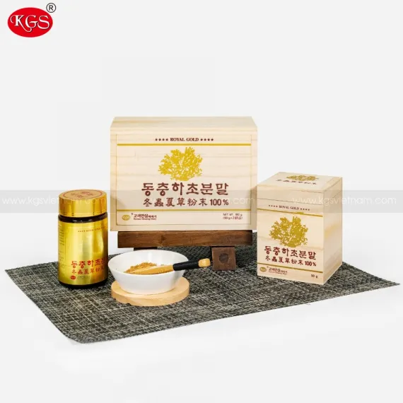 Bột Đông Trùng Hạ Thảo KGS Hàn Quốc 90g x 2 lọ