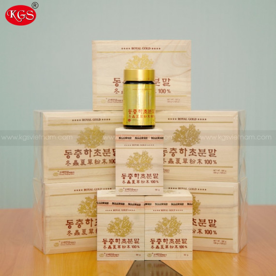 Bột Đông Trùng Hạ Thảo KGS Hàn Quốc 90g x 2 lọ
