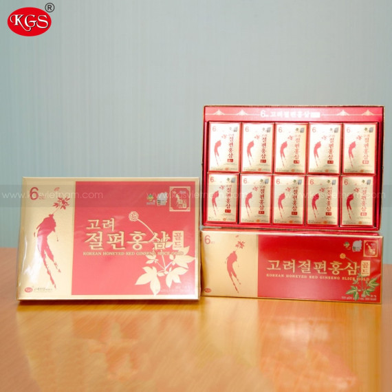 Hồng sâm lát tẩm mật ong KGS Hàn Quốc 20g x 10 gói